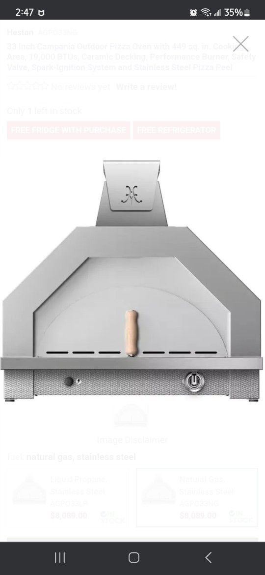 Hestan 33 Inch Outdoor Pizza Oven For HALF OFF