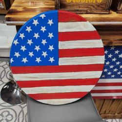 American Flag Wood