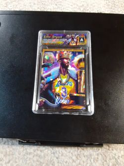 Kobe Bryant 2024 Slab Gold Cracked Ice REFRACTOR Original Art Novelty Card 