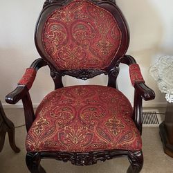 Walnut Carved Parlor Chair