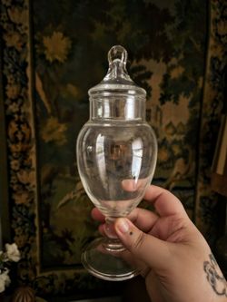 Clear Glass Apothecary Jar with Lid
