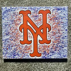 New York Mets Hand Painted Canvas 8x10