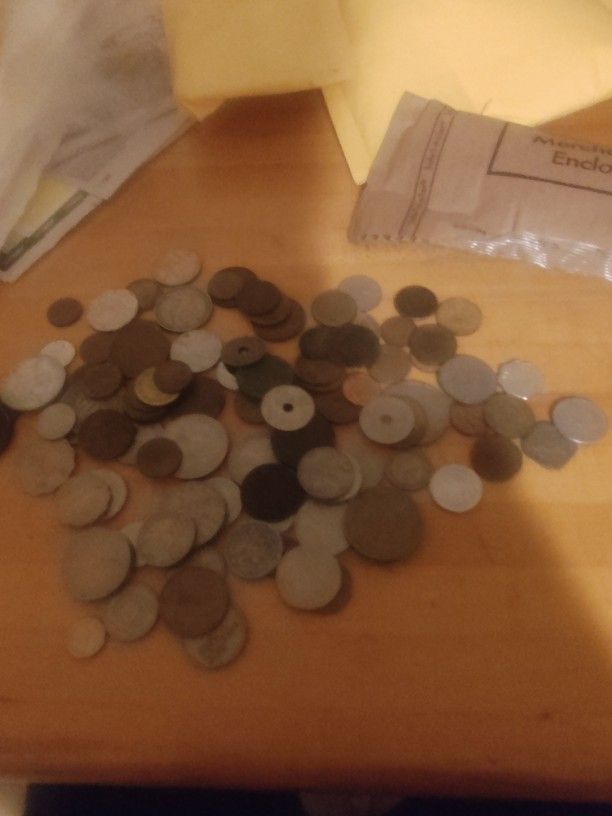 Lot Of 75 Foreign Coins From All Over The World