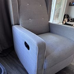 Ashley Furniture Swivel Recliner Nursery Chair – Gray