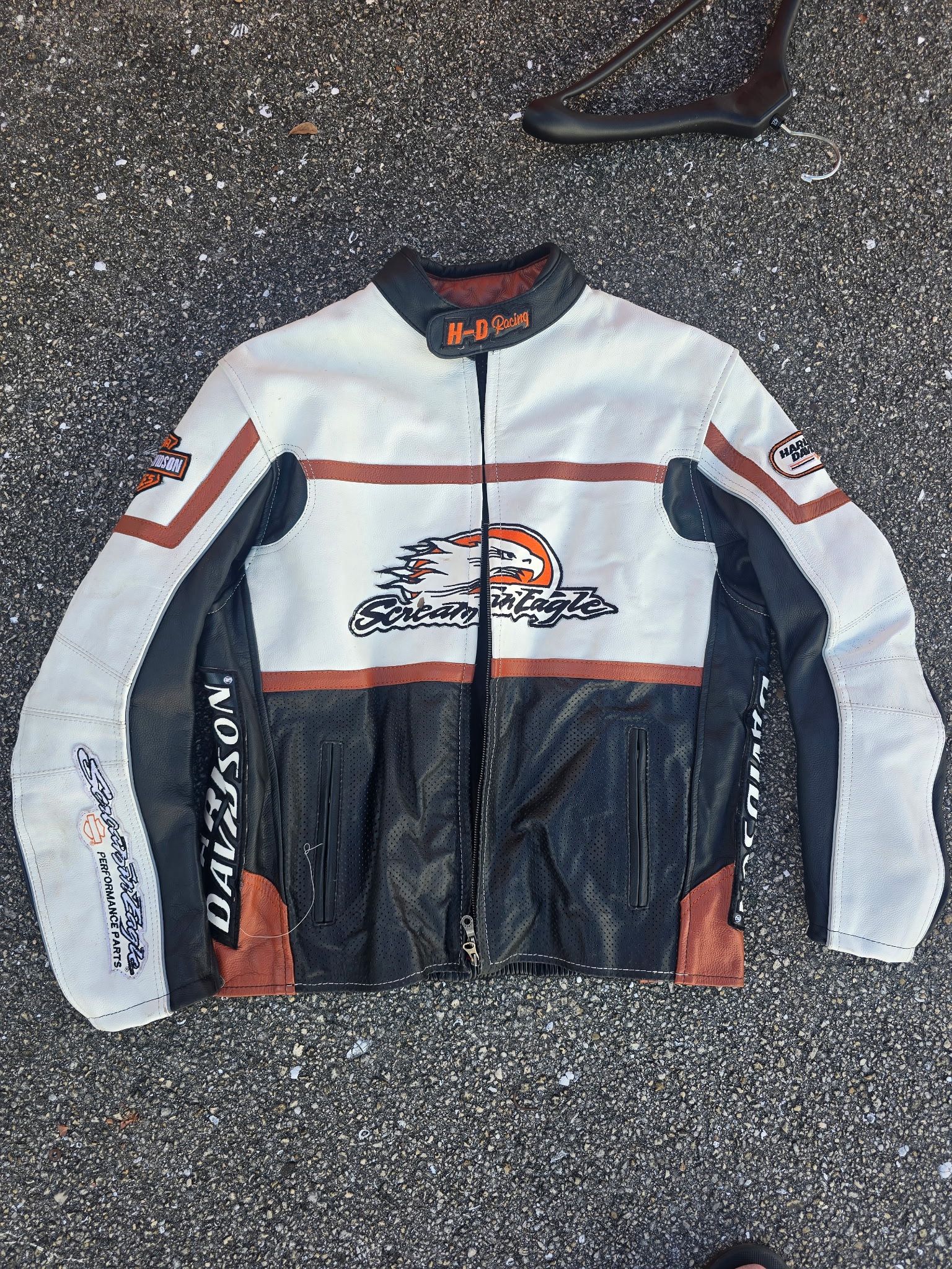 MENS XL LEATHER HARLEY DAVIDSON JACKET. SCREAMIN EAGLE..