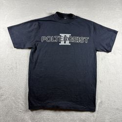 Vintage 1982 Poltergeist Movie Promo Men’s S Black Faded T Shirt Horror 80s#2717