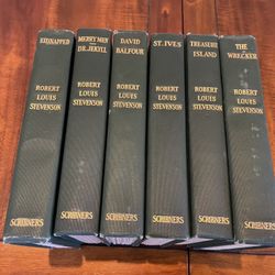 Antique Books - Six Robert Louis Stevenson Novels 