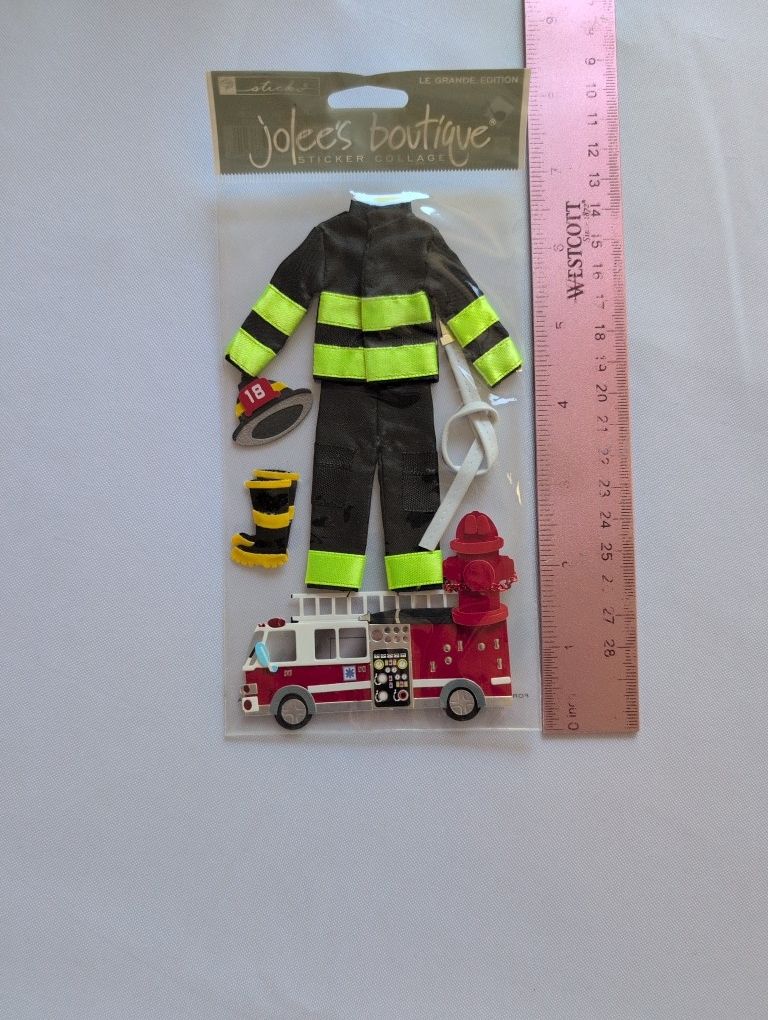 Fire Fighter Fireman Dimensional Stickers