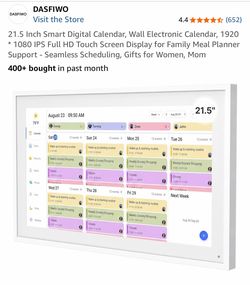 Dasfiwo 21.5” digital calendar