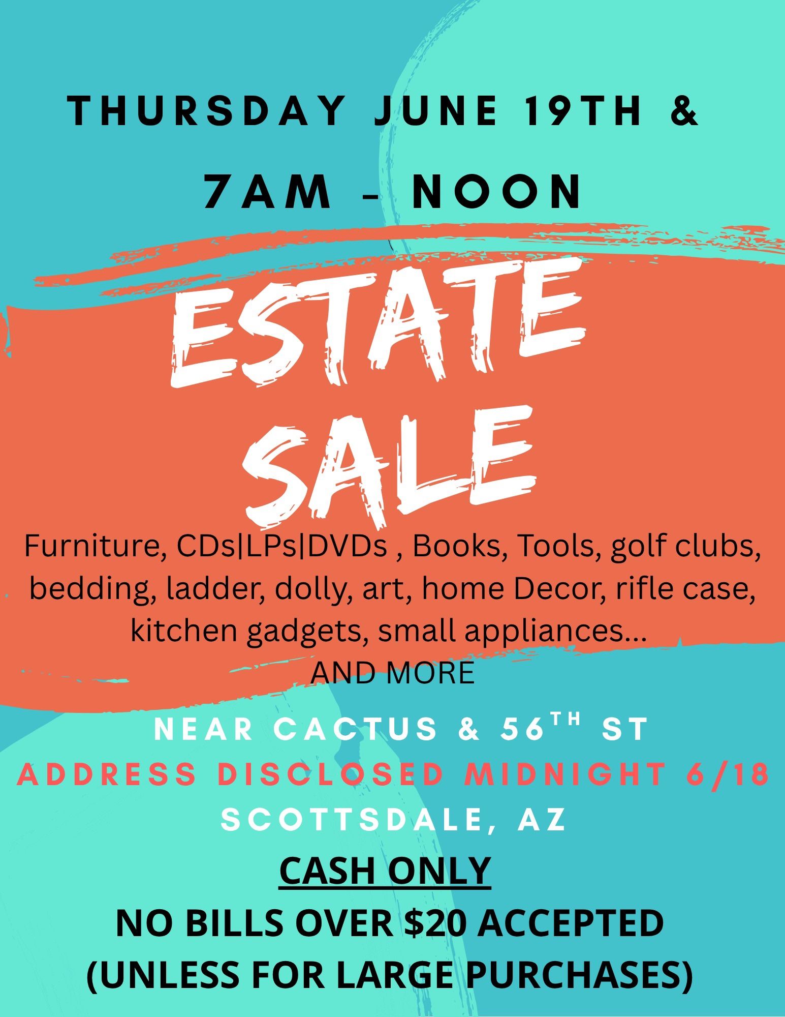 One day Only 6/19 7-11A