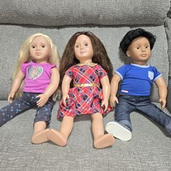3 My Generation Dolls with Clothing
