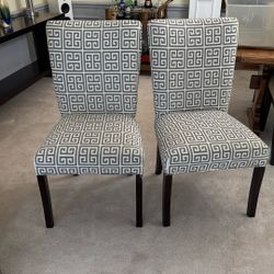 Stylish cushioned chairs