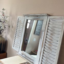 zklaseot Window Wall Mirror, Indoor/Outdoor Window Wall Decoration Openable for Bedroom A Living Room, Easy to Install