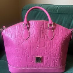 Dooney & Bourke Retro Embossed Satchel In Bubble Gum Pink Hard To Find Vintage Get A Jump Start On Spring 