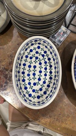 Polish Pottery Oval Baking Dish
