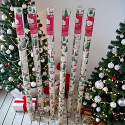 Holiday Gift Wrap Rolls – Lot of 6