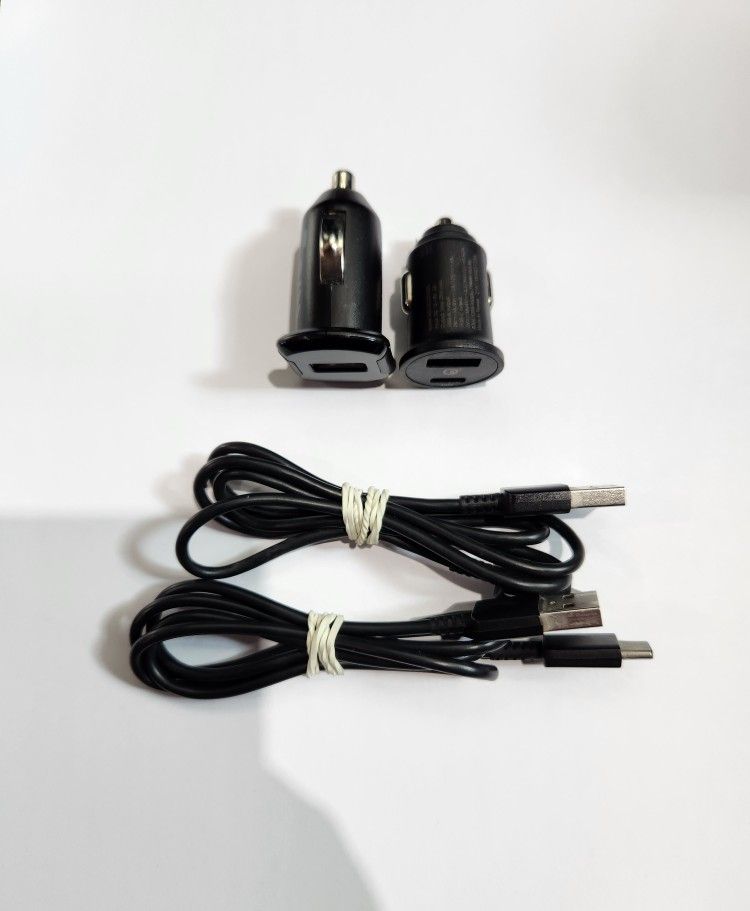 (2) USB Port Car Charger Adapters