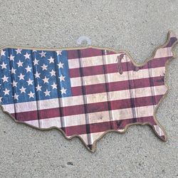 United States Wall Plaque Art American Flag