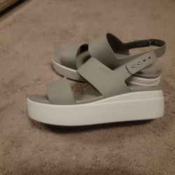 Brand New Crocs Brooklyn Low Wedge Sandals
