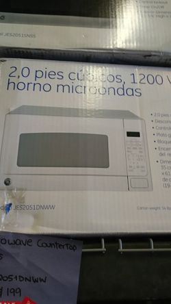 GE white microwave 1200 watts