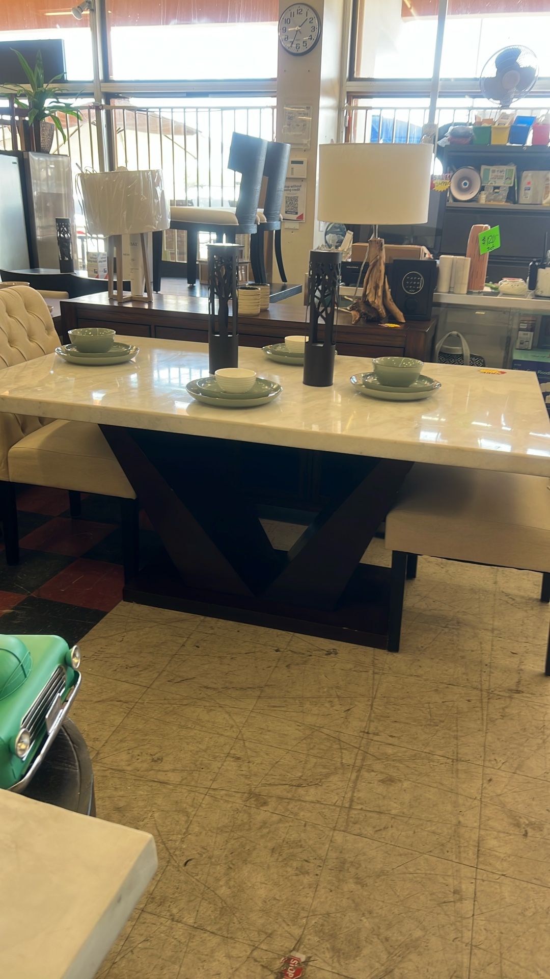Dining Table Marble Top 