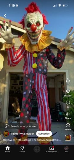 Party city 2022 cackles the clown no box to it. It was a display. I do not have the box it works like it’s new. I do not do trades cash only cash only