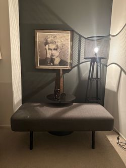Extra-Deep 54" Minimalist Living Room Bench - Dark Gray