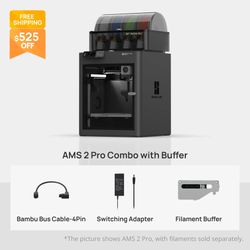 BambuLab P1S 3D Printer with AMS 2 Pro