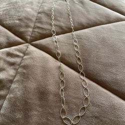 Alfani Silver Tone Oval Open Link Chain Necklace - Modern Minimalist