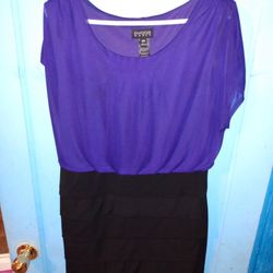 Purple & Black Prom Dress