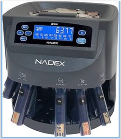 Nadex S540 Pro | Coin Counter, Sorter, and Wrapper | Sorts up to 300 Coins Per Minute | Comes with 48 Preformed Wrappers (Gray)