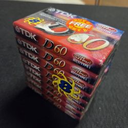 TDK D60 8-Pack Cassette New In Package