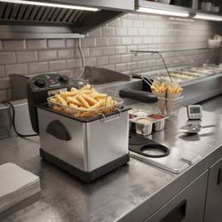 Premium Levella Stainless Steel Deep Fryer, 12.5-Cup (3 L) Capacity, 1,500W Restaurant-Quality Frying with Adjustable Temperature, 60-Minute Timer & V