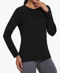 Women's Workout Tops Long Sleeve Running Shirts Quick Dry Moisture Wicking At...