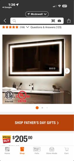Rikki’s vanity mirror with led light