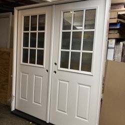 New Front door , fiberglass , right in swing , 70 1/2 by 81 1/2