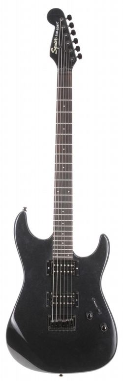 Squier by Fender Sub-Sonic Black Subsonic Baritone Guitar Neck Through 27 Scale Length HH 2001 Rare