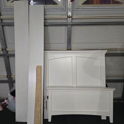 2 White Twin Bed Frames And Mattress Base 