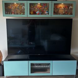 TV Stand With Matching Wall Display