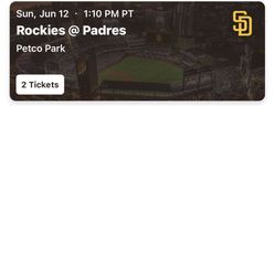 2 Padres Tickets 