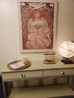 Alphonse Mucha 'Reverie' Canvas (1897)