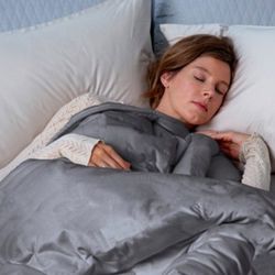 48"x72" Temperature Balancing Weighted Blanket Gray - Tranquility