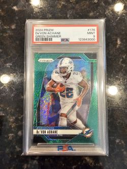 2024 Panini Prizm 176 De'Von Achane Pink Wave /5 (POP 1)