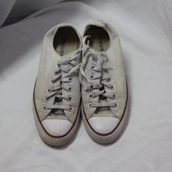 Converse Chuck Taylor All Star White Canvas Low Top Sneakers Women Size 9.5