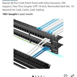 48 CAT6 Passthrough Patch Panel  10GB