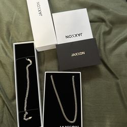 Jaxxon Gold Plated Chain And Bracelet 