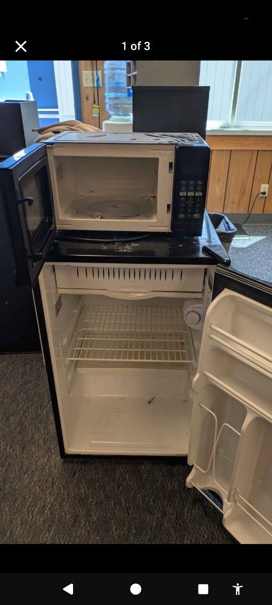Mini Fridge And Microwave