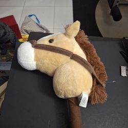 Plush Riding Stick Horse 30" By Spark Create Imagine For Hours Of Fun For Young Cowboys & Cowgirls - Ages 3+