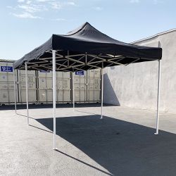 $165 (New) Heavy-duty 10x20 ft outdoor ez pop up canopy party tent instant shades w/ carry bag (black, red) 