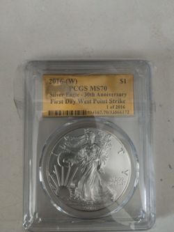 Graded silver coin